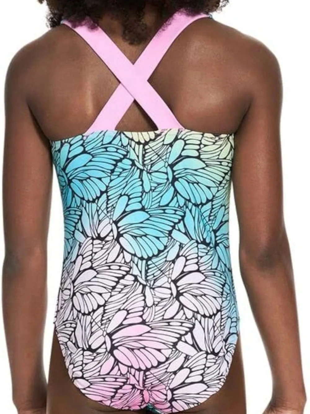 Girls' Puma Pastel Butterfly One-Piece Swimsuit